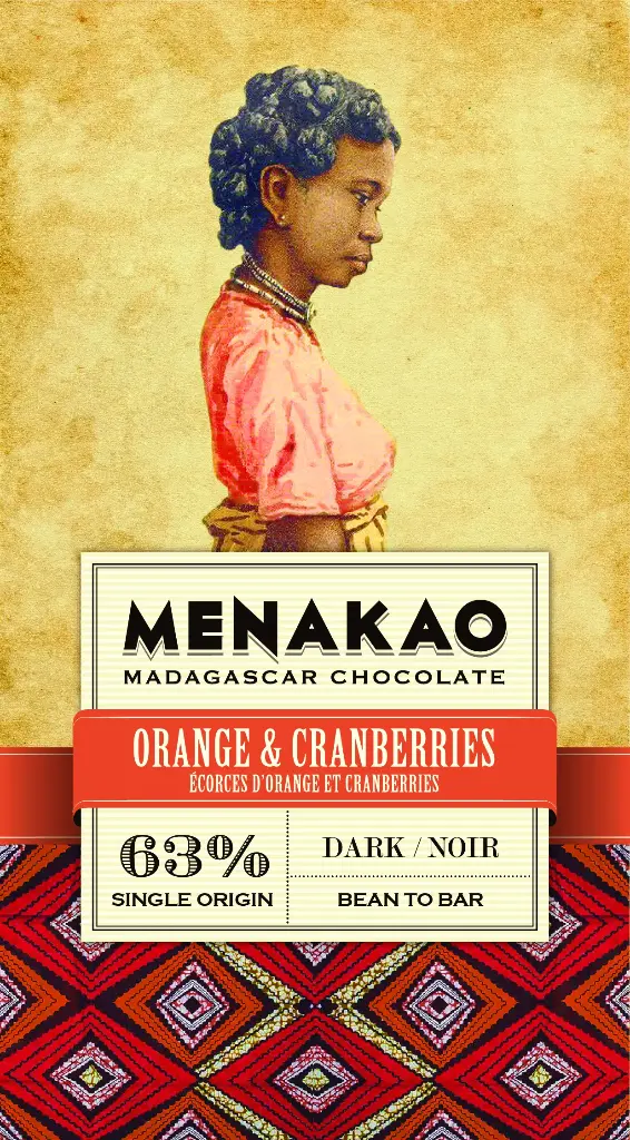 Chocolat noir 63% - Orange & Cranberries