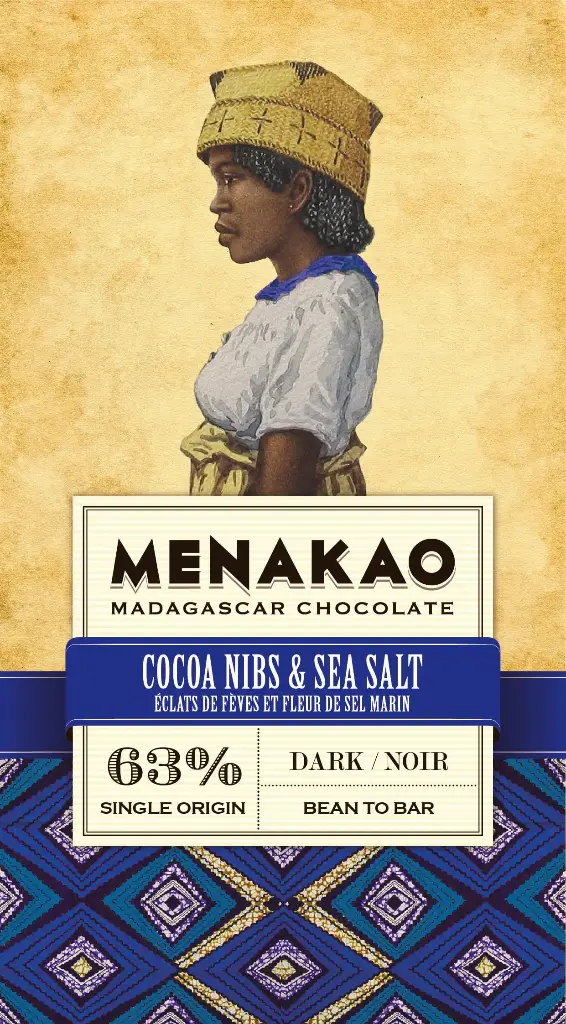 Chocolat noir 63% – Éclats de fèves & Fleur de sel marin